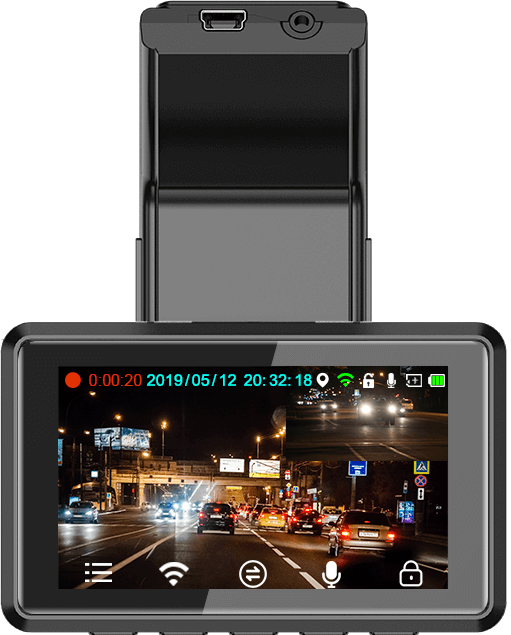 Grabadora DVR frontal y traser