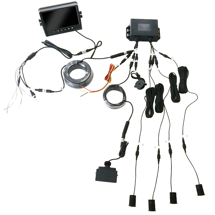 KIT DE SENSORES + CAMARA Y MONITOR, "VEHICULOS PESADOS "