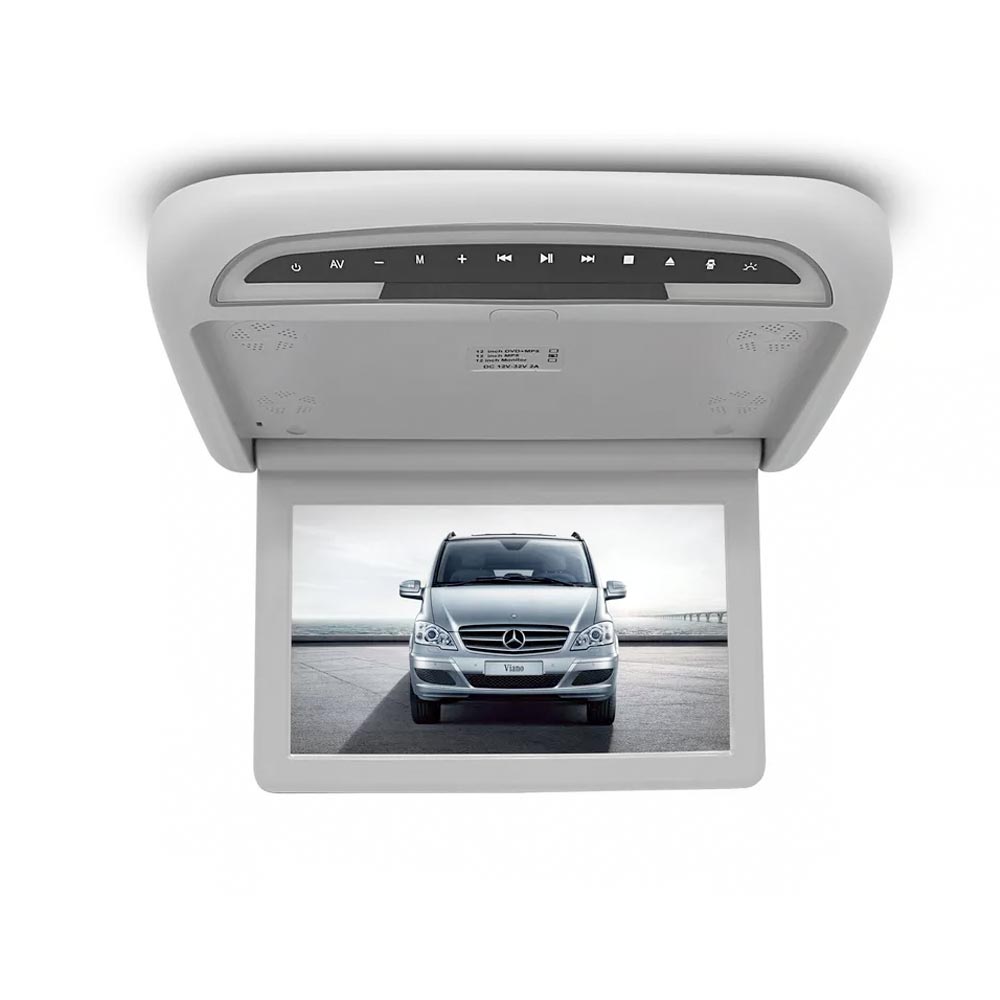 PANTALLA DE TECHO 12" MP5, IPS, USB, SD CARD, HDMI MOTORIZADA