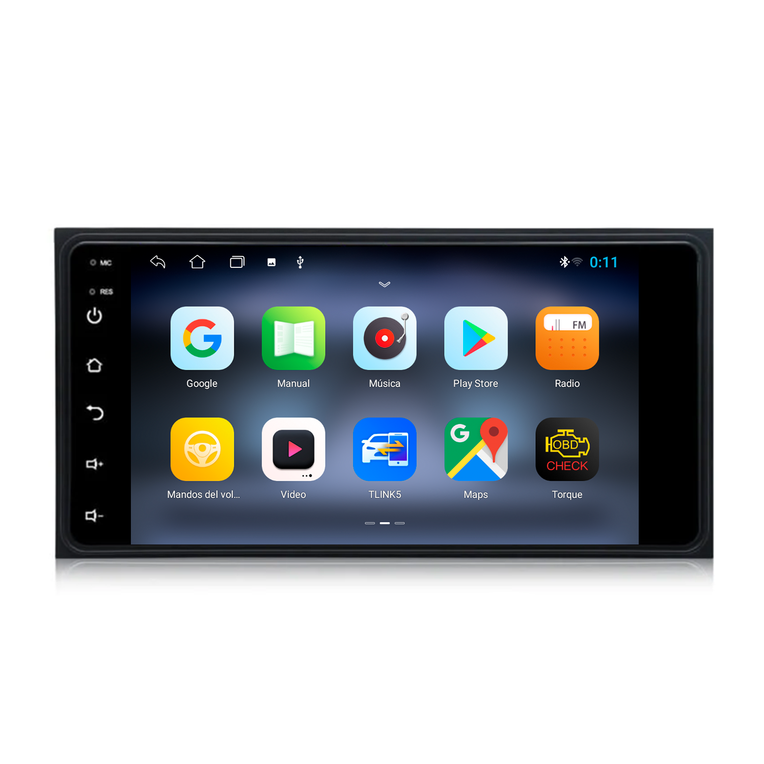 RADIO PARA TOYOTA UNIVERSAL 4+64 CON CARPLAY Y ANDROID AUTO