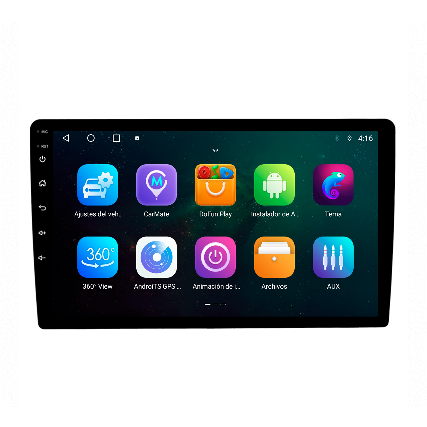 RADIO ANDROID 9" 8+128 CON CÁMARA 360