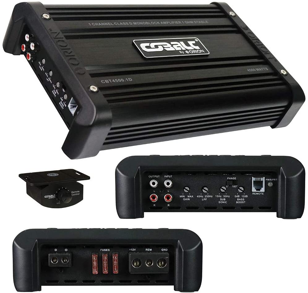 ORION COBALT CBT-4500.1D, CLASE D AMP 4500 WATTS, potencia maxima de musica 1 OHM