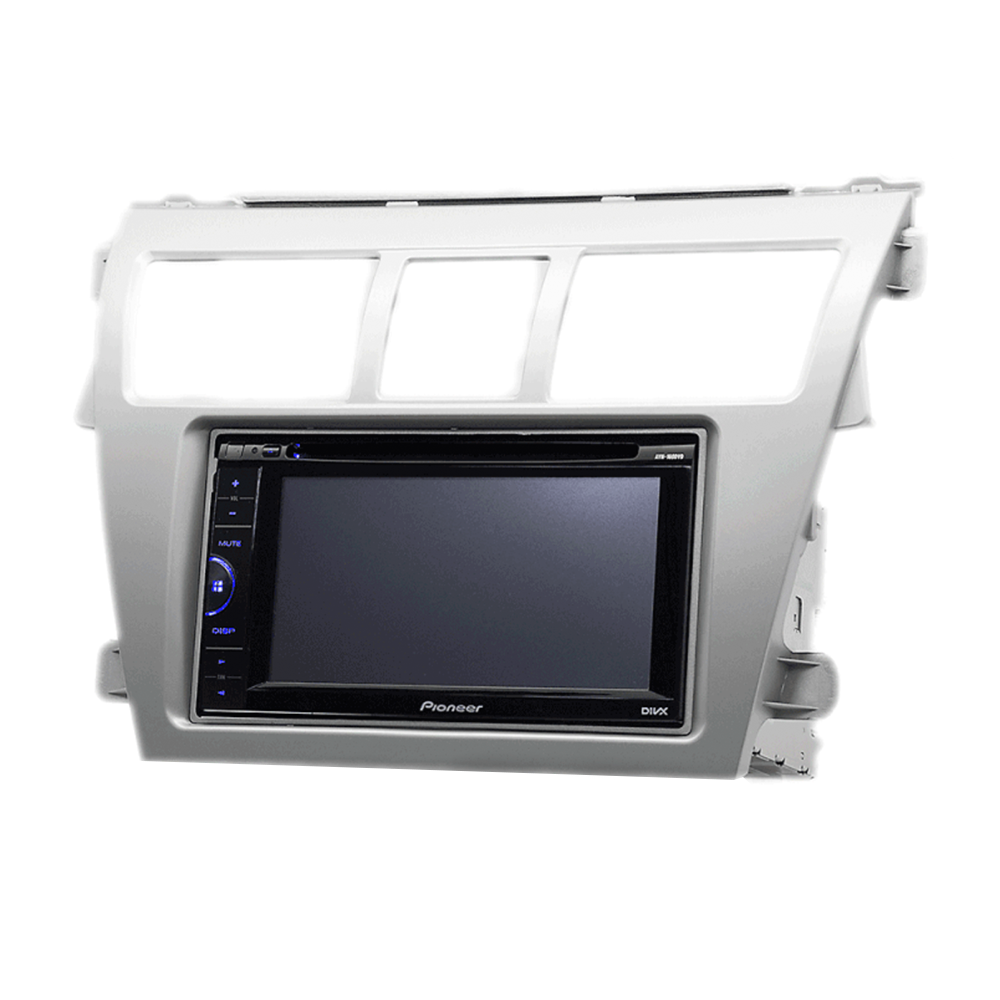 DASHKIT TOYOTA VIOS 2007+ BELTA 2005-08 YARIS SEDAN 2006-12 SILVER 2-DIN