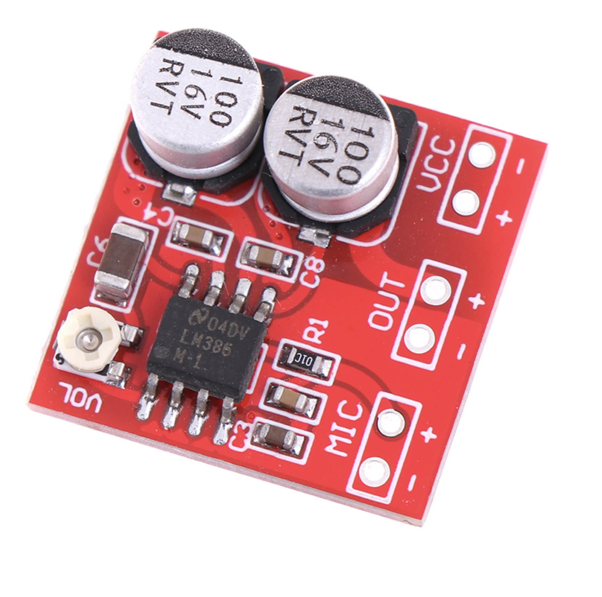 PRE AMPLIFICADOR PARA MICRÓFONO DC5V-12V LM386