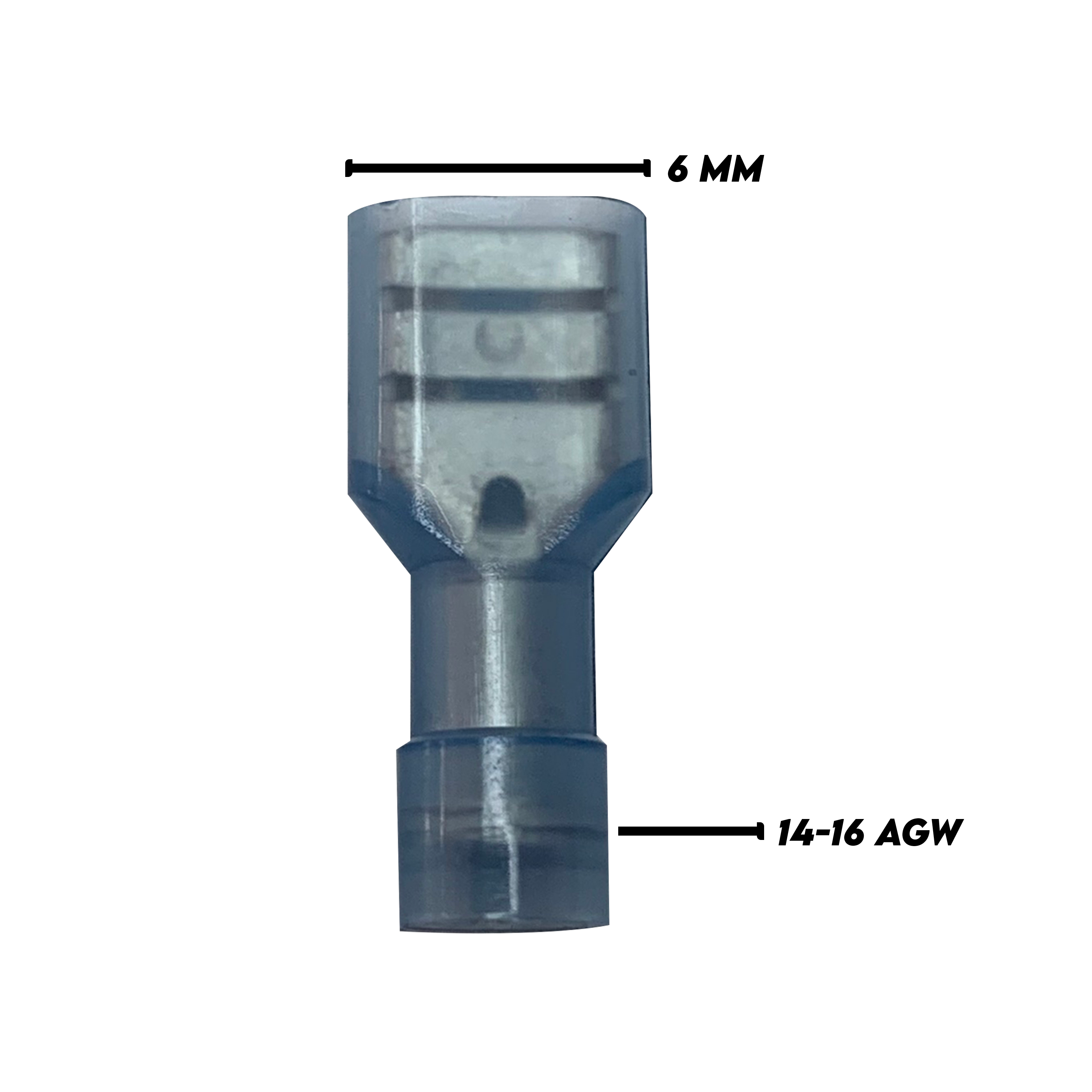 Conector hembra aislado azul 16-14